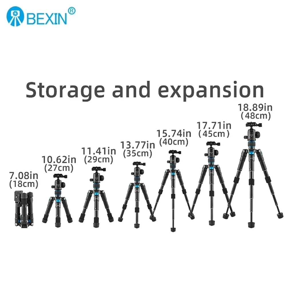 BEXIN Lightweight Desktop Camera Tripod Flexible Portable Travel Tabletop Tripod Stand with Mini Ball Head for DSLR Camera Phone