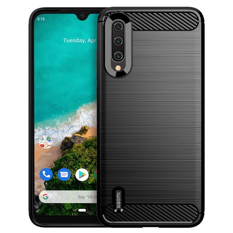 For Xiaomi A3 Mi A3 Case Soft Silicone Protective Back Cover for xaomi mia3 mi a3 Carbon Fiber Soft Phone Cases Coque Fundas