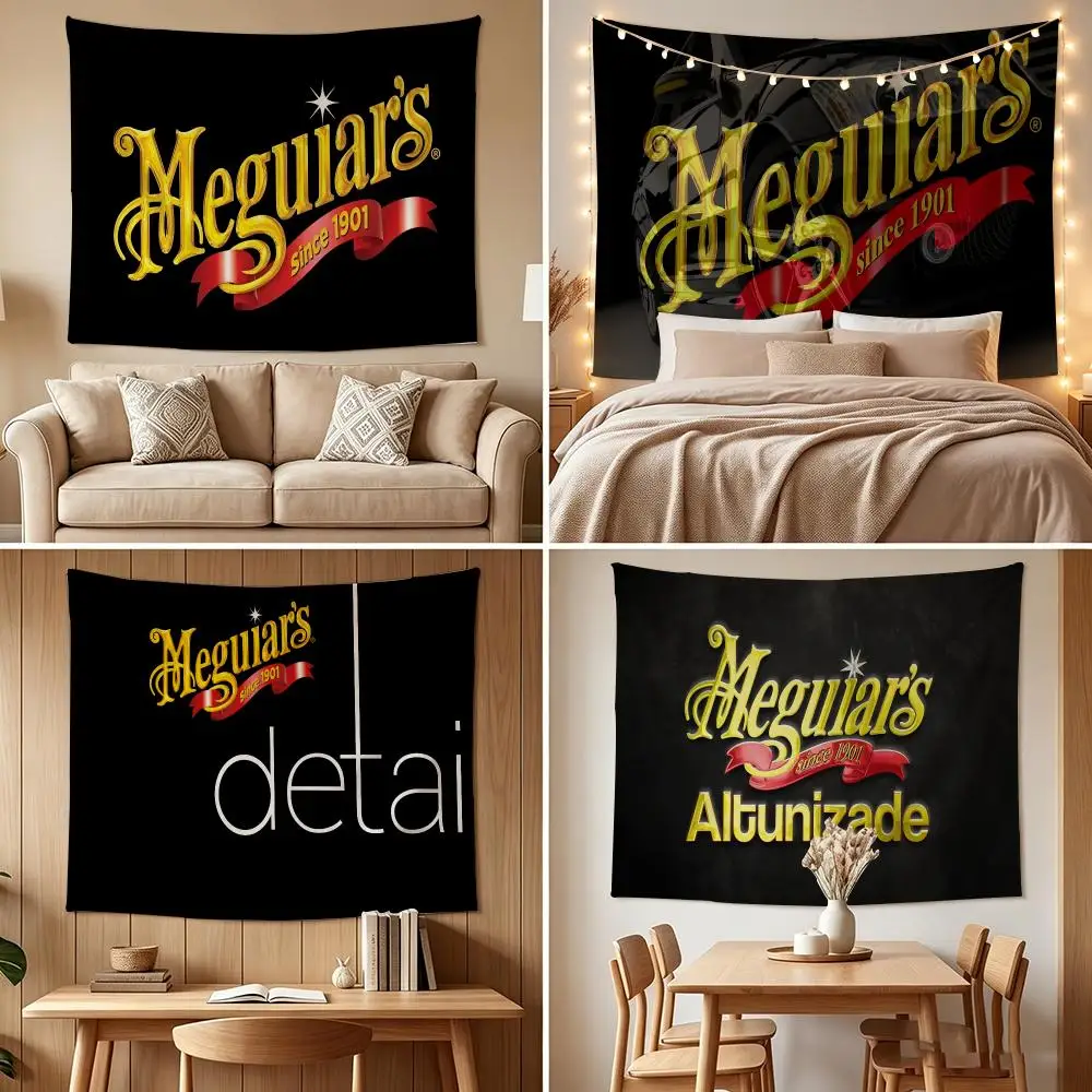 M-Meguiar's Tapestry Custom Living Bedroom Party Dormitory Interior Wall Bohemian Decoration Attached Clip