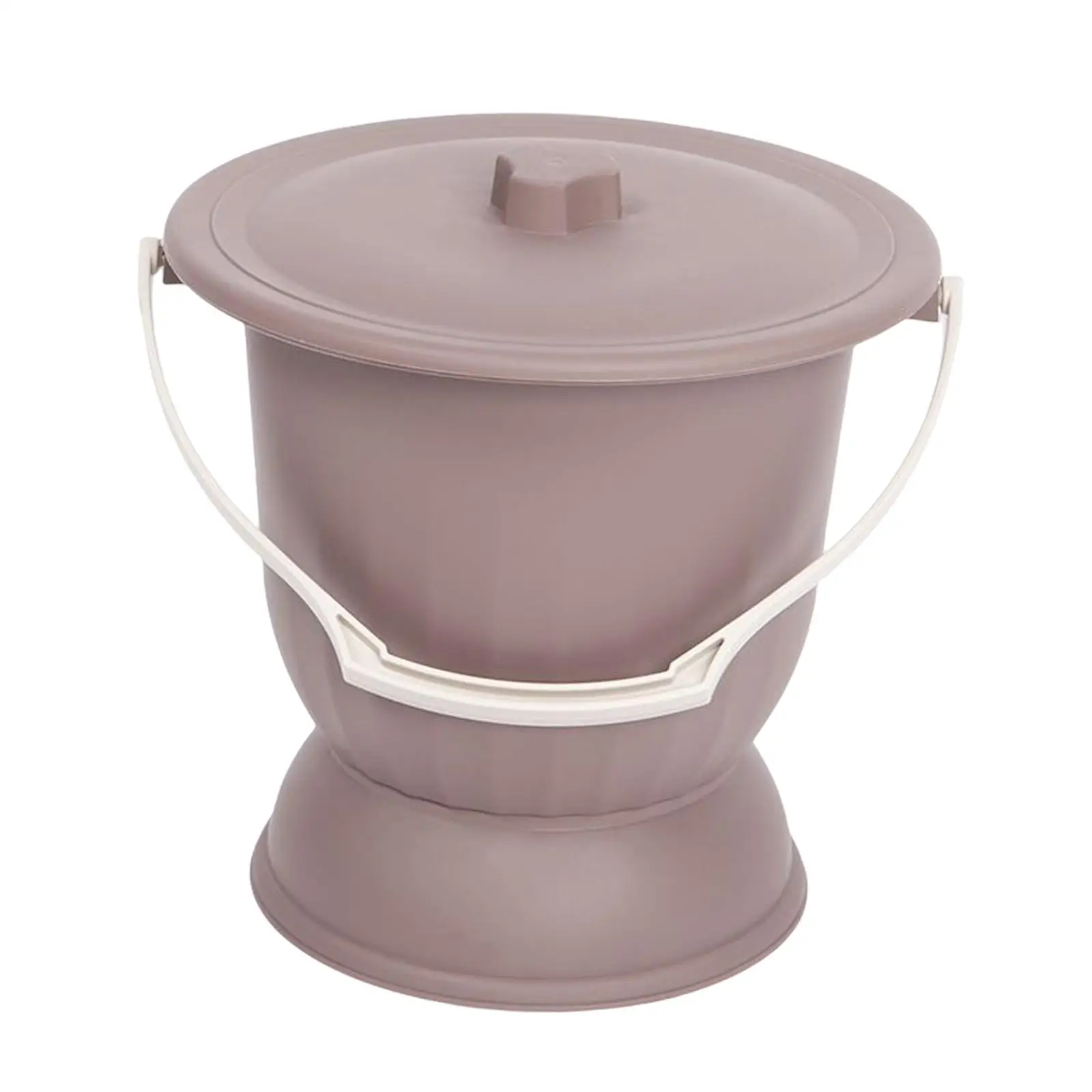 Spittoon with Lid and Handle Night Pot Urine Bucket Bottle Bedpan Portable