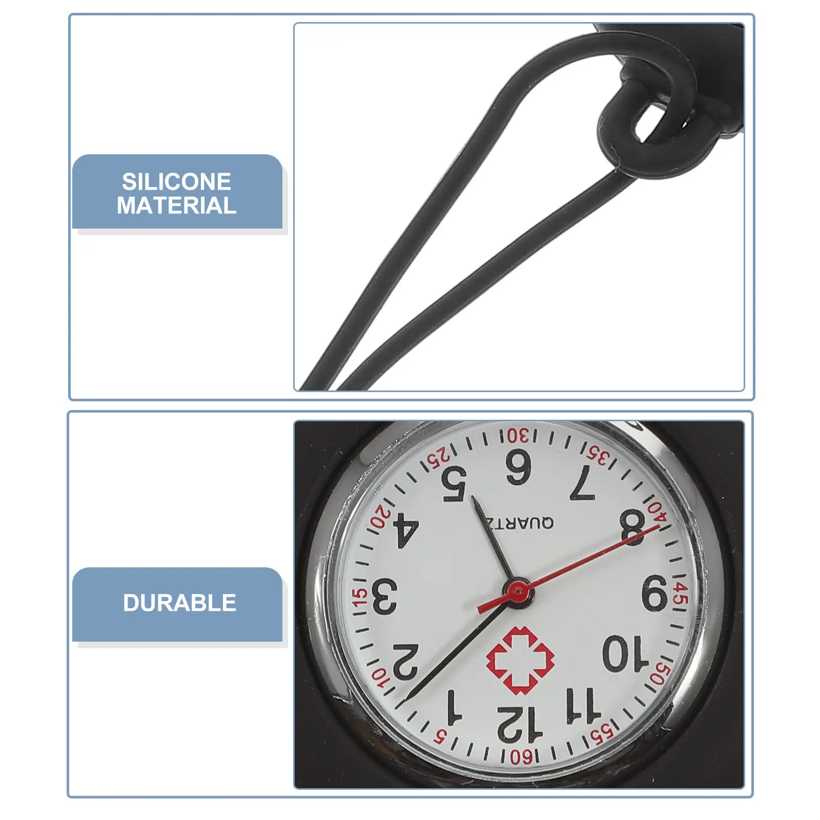 

Силиконовые часы для медсестер, портативные карманные часы с ремешком, медицинские круглые часы с ремешком, унисекс, подарок для медсестер, мужчин и женщин