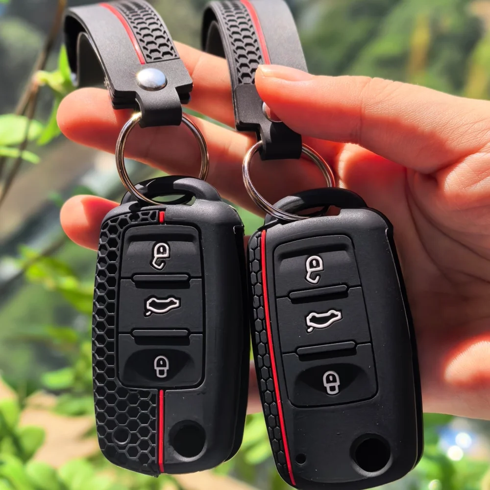 

Silicone Keychain key cover For Volkswagen Polo Tiguan Passat B5 B6 B7 Golf 4 5 6 MK6 Jetta Lavida Skoda Octavia Seat Leon Altea