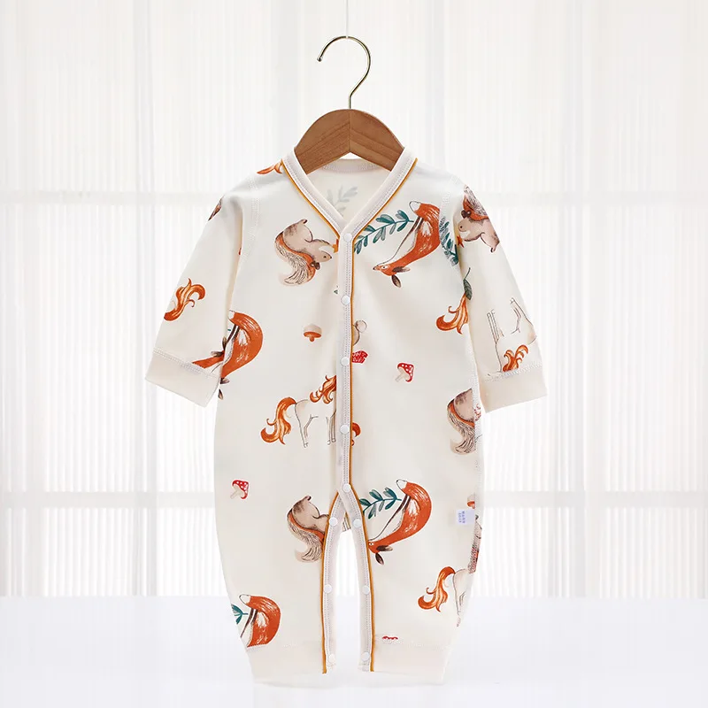 Cartoon Animal Printed Baby Cotton Romper Spring Autumn Newborn Baby Long Sleeve Fashion Onesies Jumpsuit Infant Girl Sleepwear