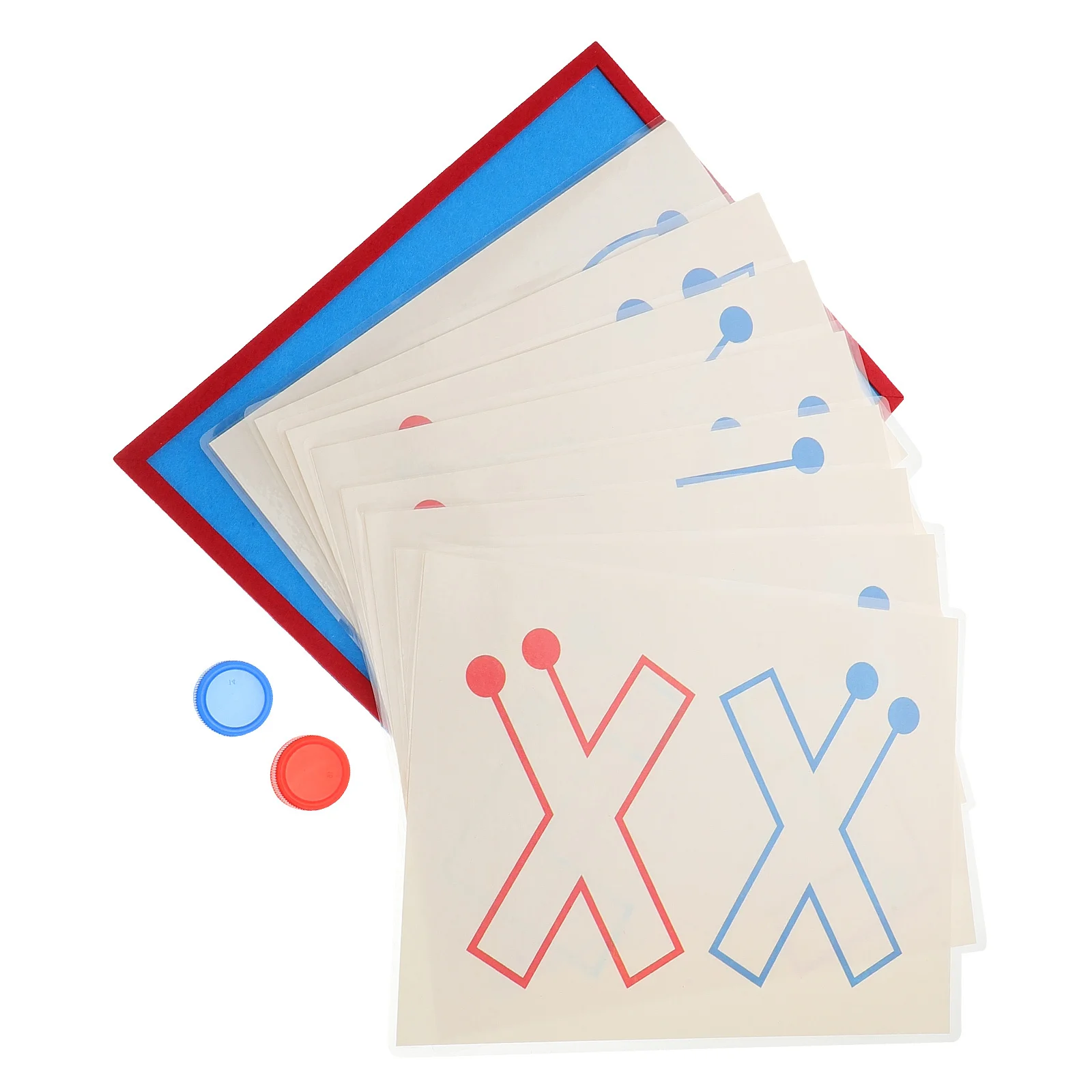 8Pcs Cards Playset Left Right Side Development Hand Eye Coordination Montessori Learning Games for Toddlers