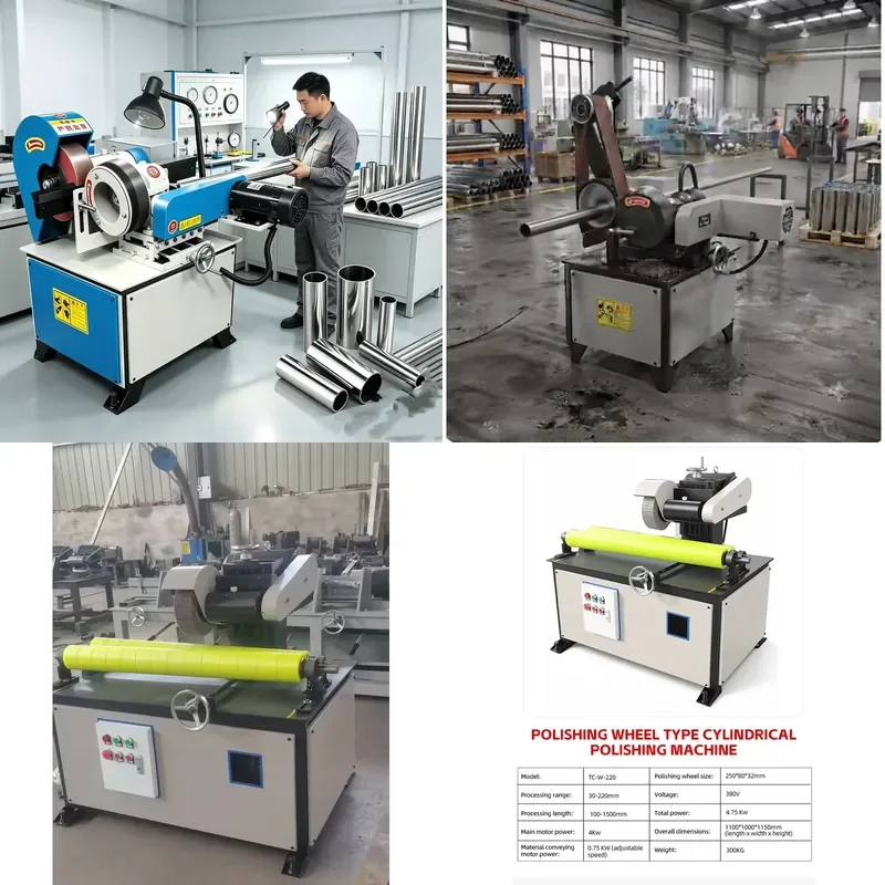New Condition High-Efficiency 3kW Motor Outer Circle Polishing Equipment Metal Polishing Machine with Various Grinding Wheels