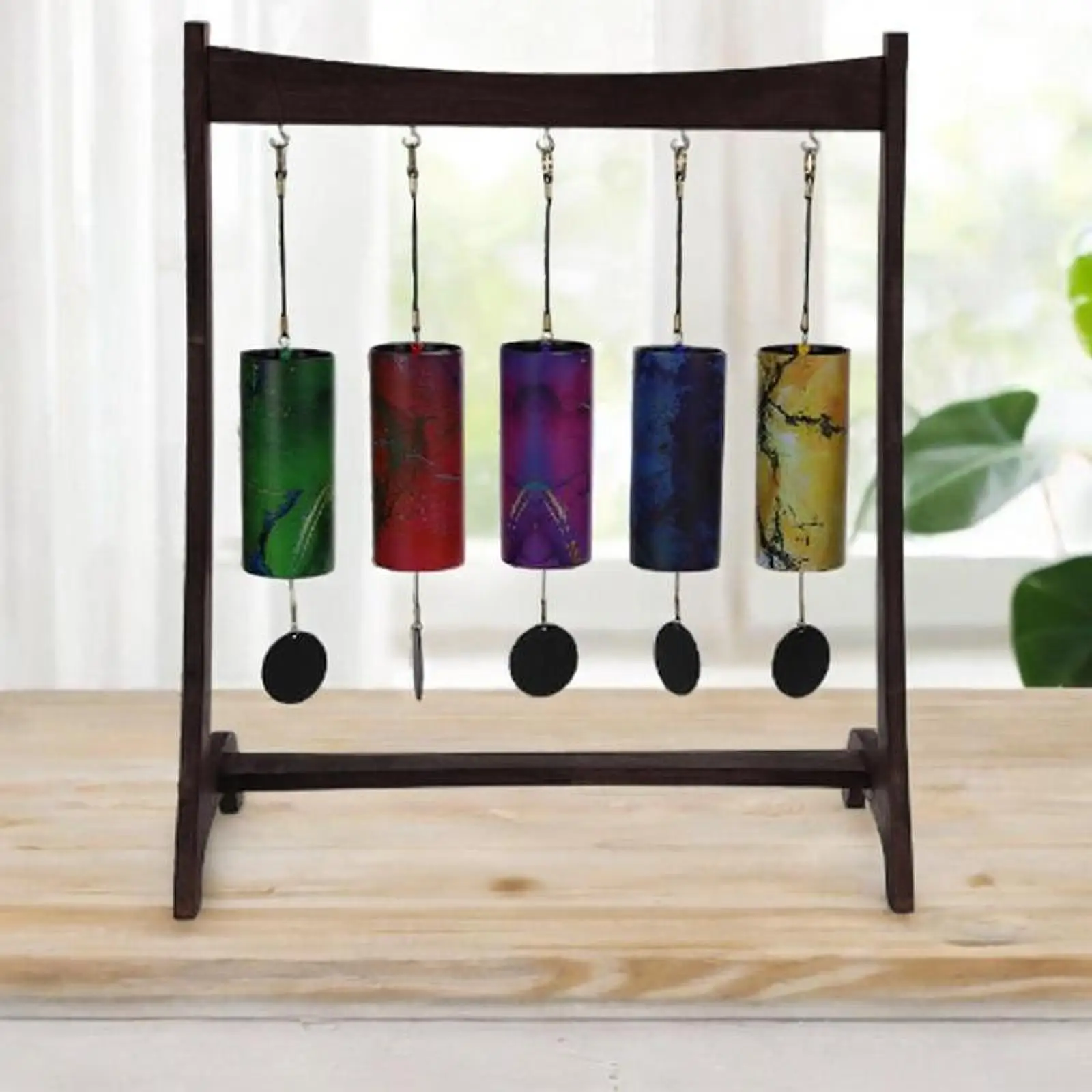 

Wind Chime Stand Wood Decorative Wind Chime Holder for Countertop Desk Home