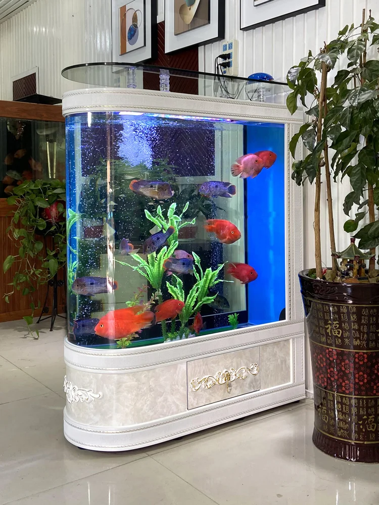 Fish tank living room custom porch Aquarium ecological glass screen partition shoe cabinet household large lazy person