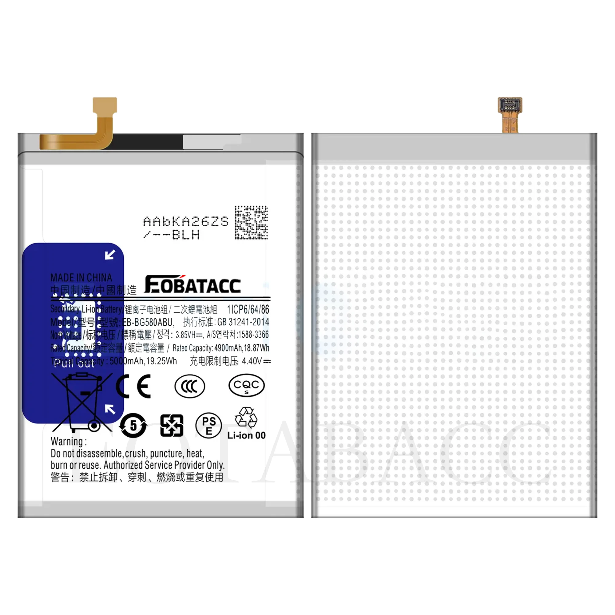 EOTABACC High Quality 100% Original EB-BG580ABU Battery For Samsung GALAXY M20/M205/M30/M305/A40S Phone Battery+Tools