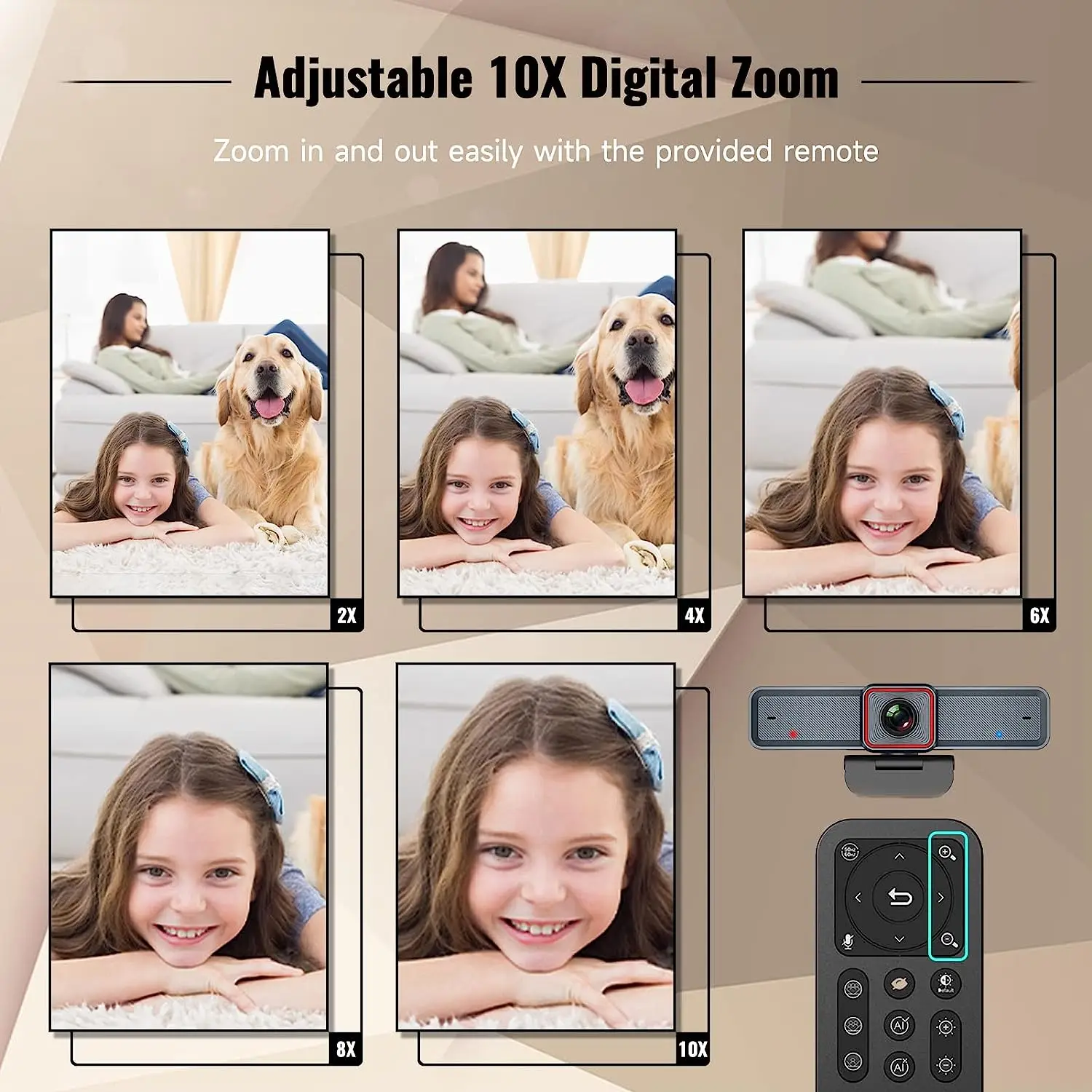 Spedal videocamera 4k con webcam live stream 4k per PC Laptop 8MP 10X zoom 4k sistema di videoconferenza con fotocamera