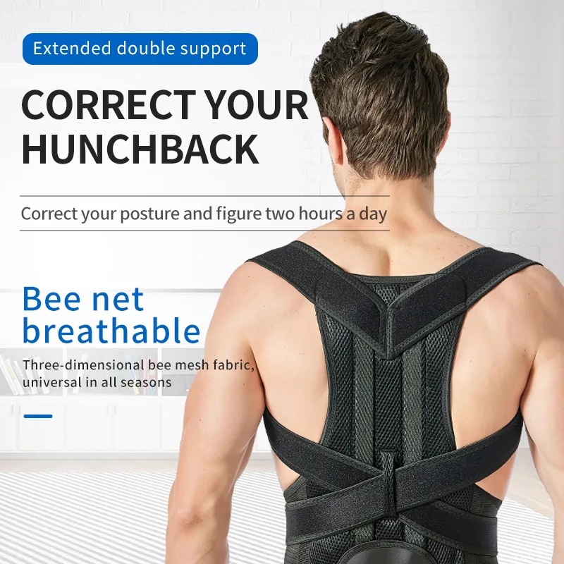 3XL 4XL Alloy Plate Shoulder Pain Back Brace Orthopedic Scoliosis Posture Correction Support Belt For Student Children Women Men