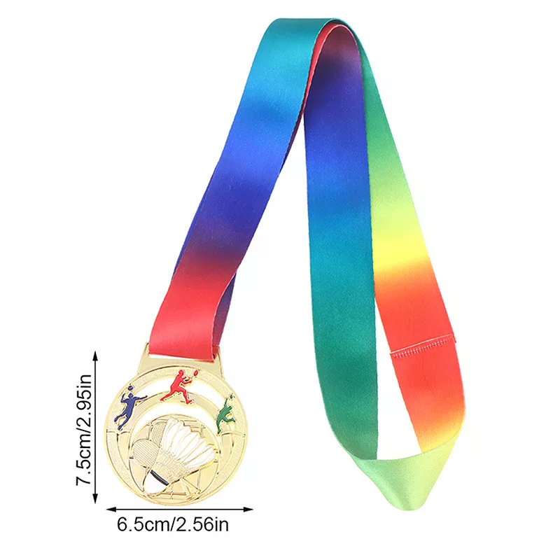 1Pc Metalen Badminton Award Medailles Met Neklint Goud Zilver Brons Prijzen Award Medaille Voor Kinderen Sport Competitie Games