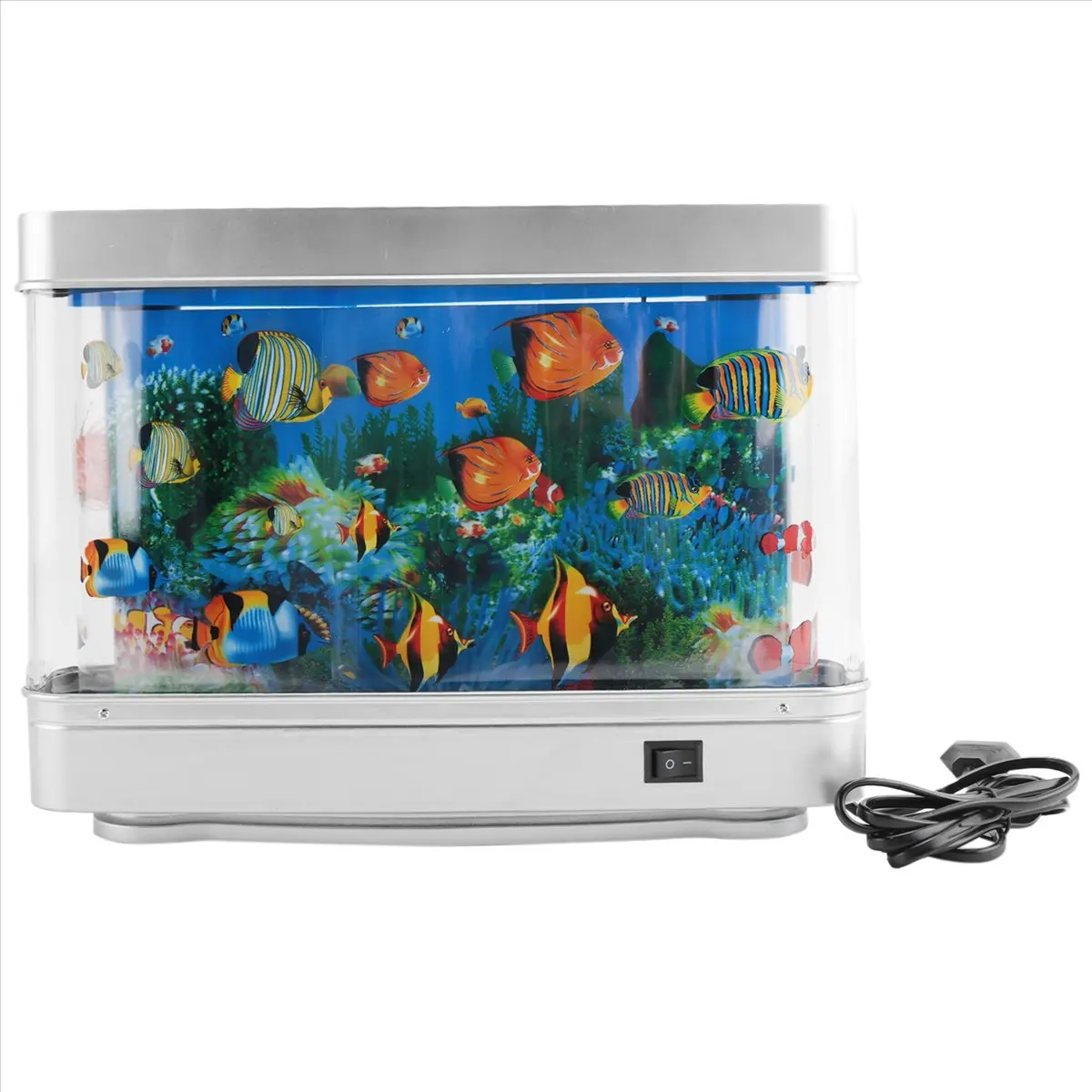 A20M Led Fish Tank Lamp Dynamic Virtual Ocean Artificial Tropical Landscape Night Light Cute Room Decoration EU Plug