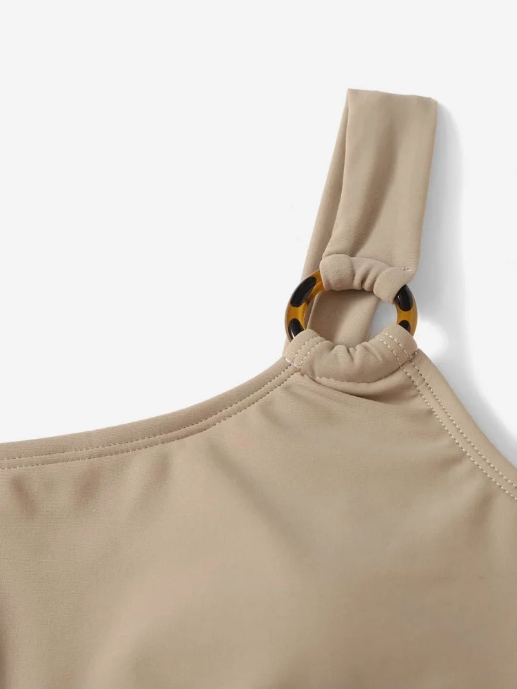 الفتيات الاطفال ملابس السباحة 2026 جديد الصلبة حبال الجوف خارج ملابس سباحة للأطفال الصيف شبكة قطعتين بحر ثوب السباحة للسباحة #3