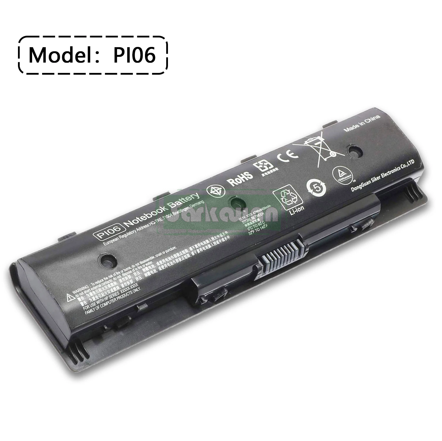 SARKAWNN 6 CELLULES PI06 Batterie D'ORDINATEUR PORTABLE Pour HP Envy 15 17 17z Pavilion 14 14z 14t hstnn-yb40 710416-001 710417-001 P106