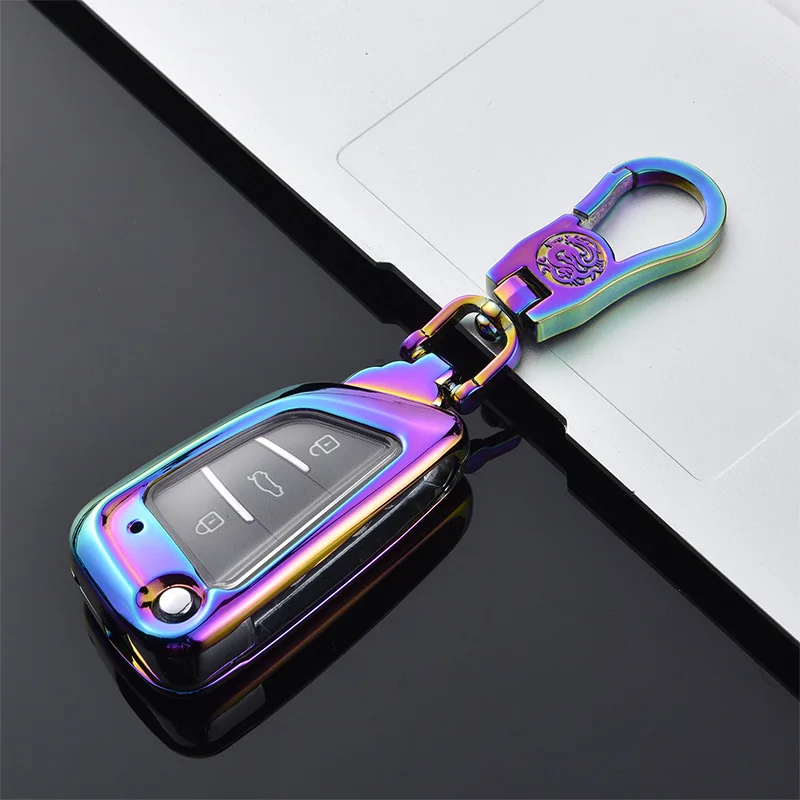 

FOYUM TPU Flip Key Case Cover Shell Keychain for Car After Market Car Key Modification Market Protector Not Original Key Shell