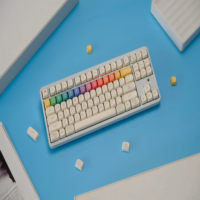 GMK After Rain White Grey Keycap Set 126 Keys PBT MOA Profile Gaming KeyCap for 61 64 68 84 87 96 980 Mechanical Keyboard