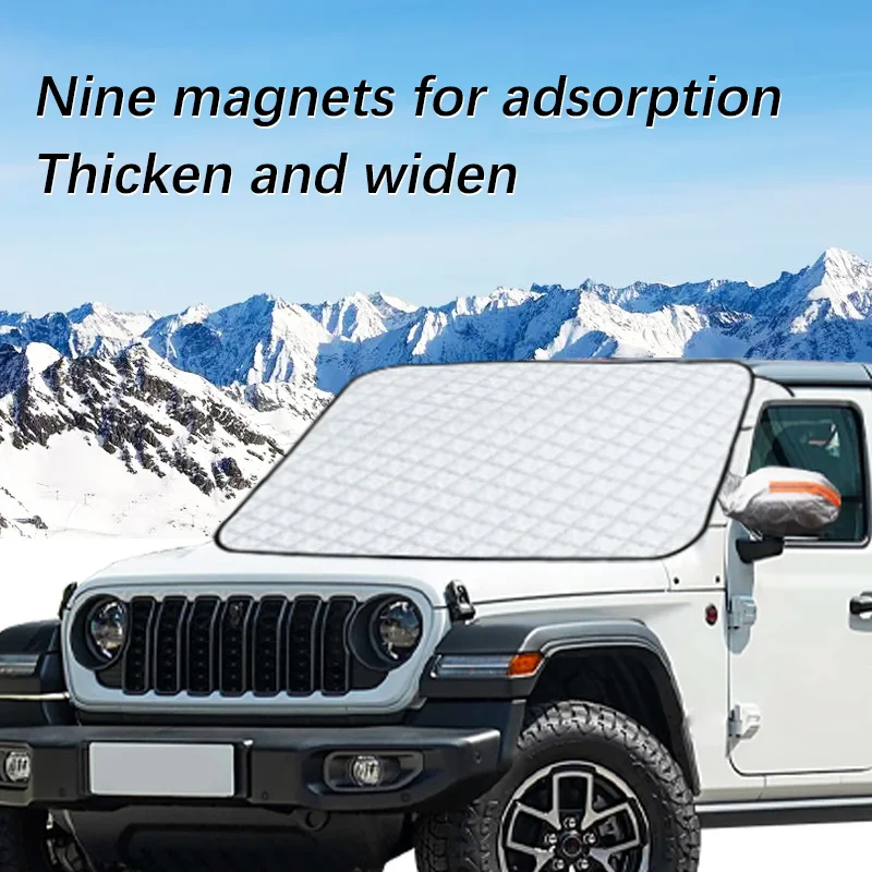 

Magnetic Car Windshield Snow Cover Winter Ice-Frost Guard Sun Shade Protector For Jeep Wrangler 2000-2024 Exterior Accessories