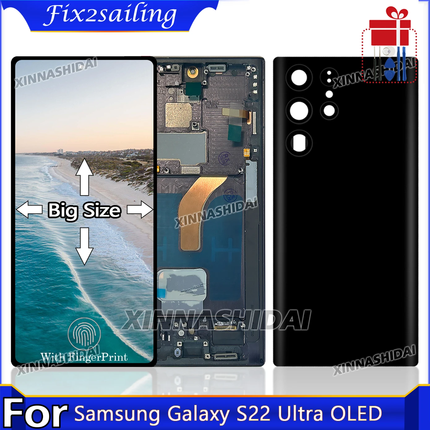 100% getestet OLED Für Samsung S22 Ultra LCD Display Digital Touch Screen Große Panel Für G908U/S908B LCD Montage ersatz