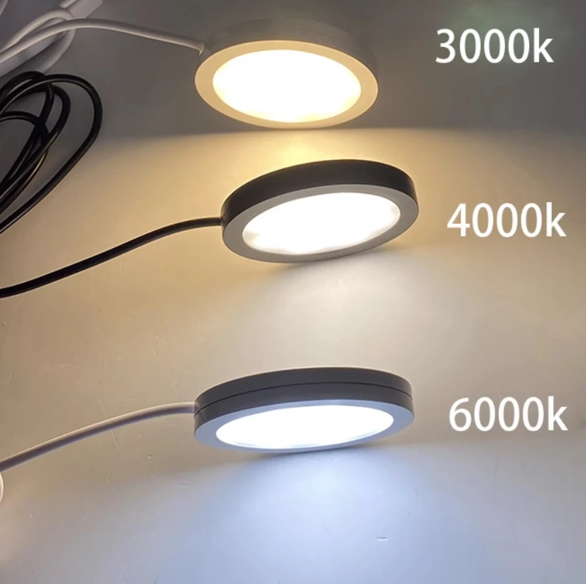 Ultrathin 8mm USB Dimmable Spotlight Surface Mounted 5V Mini LED Circular Simple 3W Ceiling Light Exhibition Cabinet Lamp