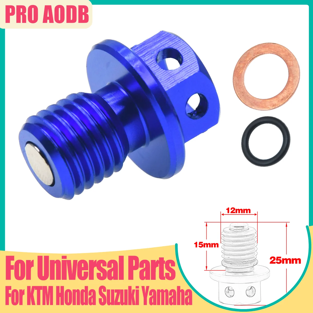 For Yamaha YZ250X XT250X WR250R WR250X Serow 250 M12xP1.5 Magnetic Oil Drain Plug Bolt Screw YZF-R3 YZF-R25 MT-03 MT-25 YZ250