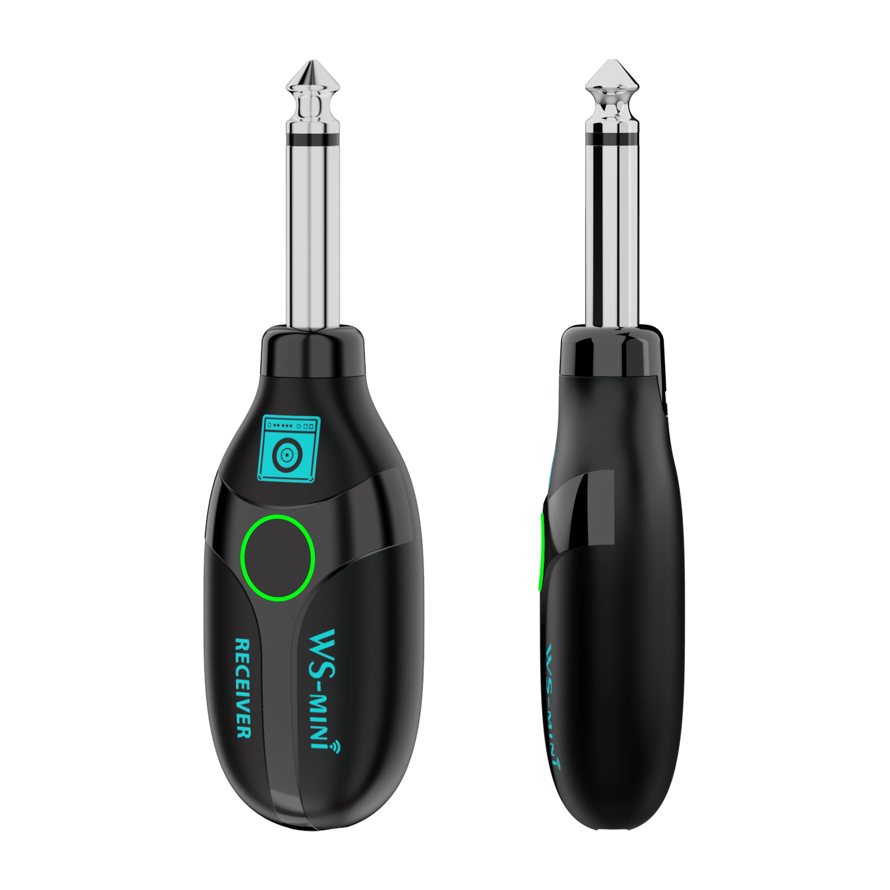 Mini Portable Wireless Transceiver System - 4-Channel Operation with Rechargeable Battery (1TX to 1RX for Electric Instruments)