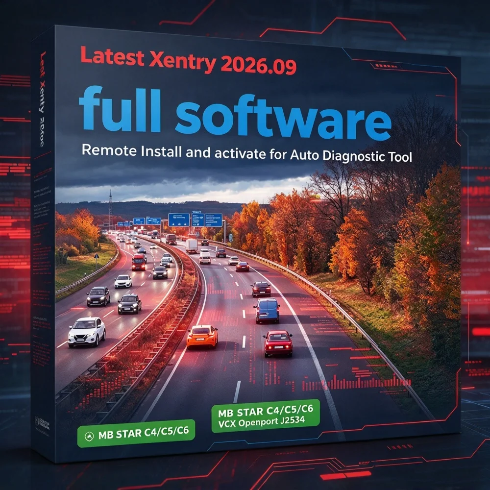 2027Latest Xentry 2026.09 full software Remote Install and activate for Auto Diagnostic Tool MB STAR C4/C5/C6 VCX Openport J2534