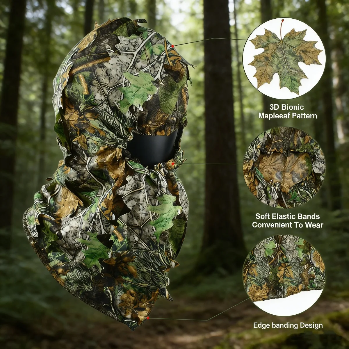 Taktische Outdoor-Accessoires Tarnkappe Gesichtsmaske Atmungsaktiv Verstellbar Jagd Angeln Kopfbedeckung