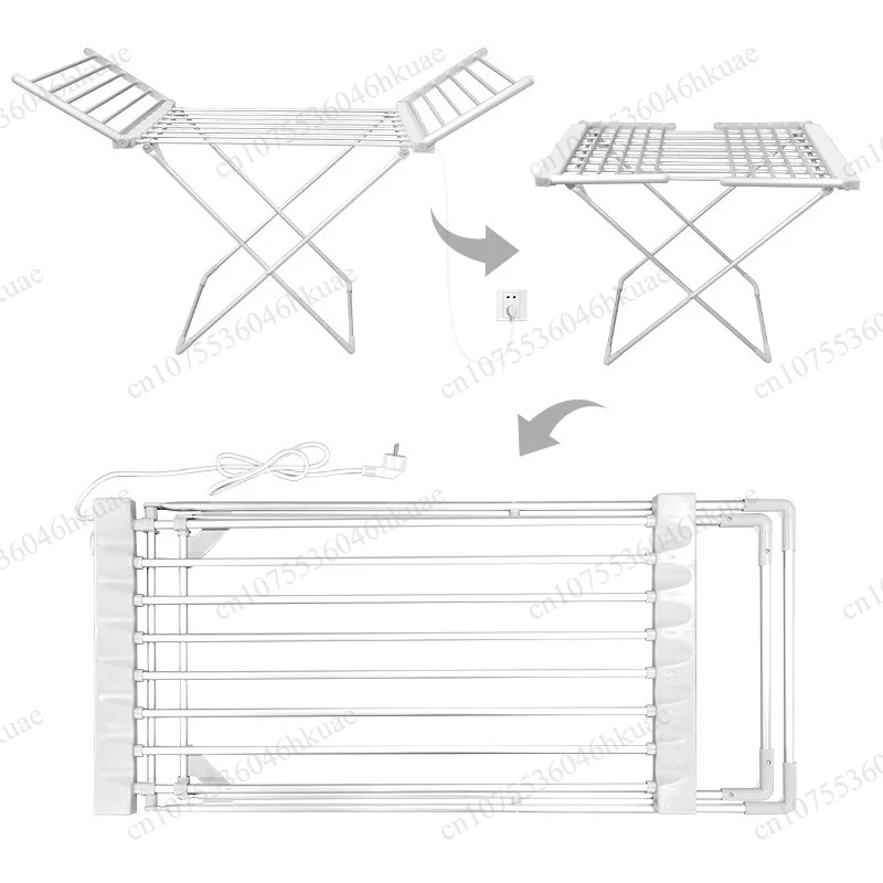

Foldable Heated Clothes Drying Rack Household Indoor Electric Garment Air Dryer Hanger