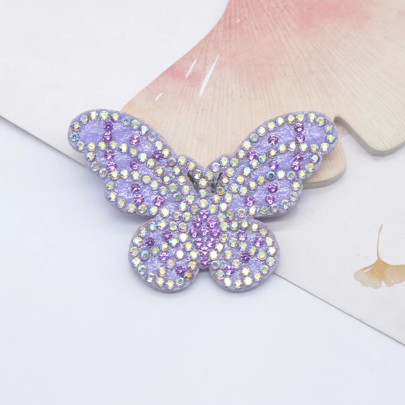 10 pezzi di toppe a farfalla colorate con strass per vestiti fai da te, decorazioni per cucire, copricapi, fascia per capelli, accessori per