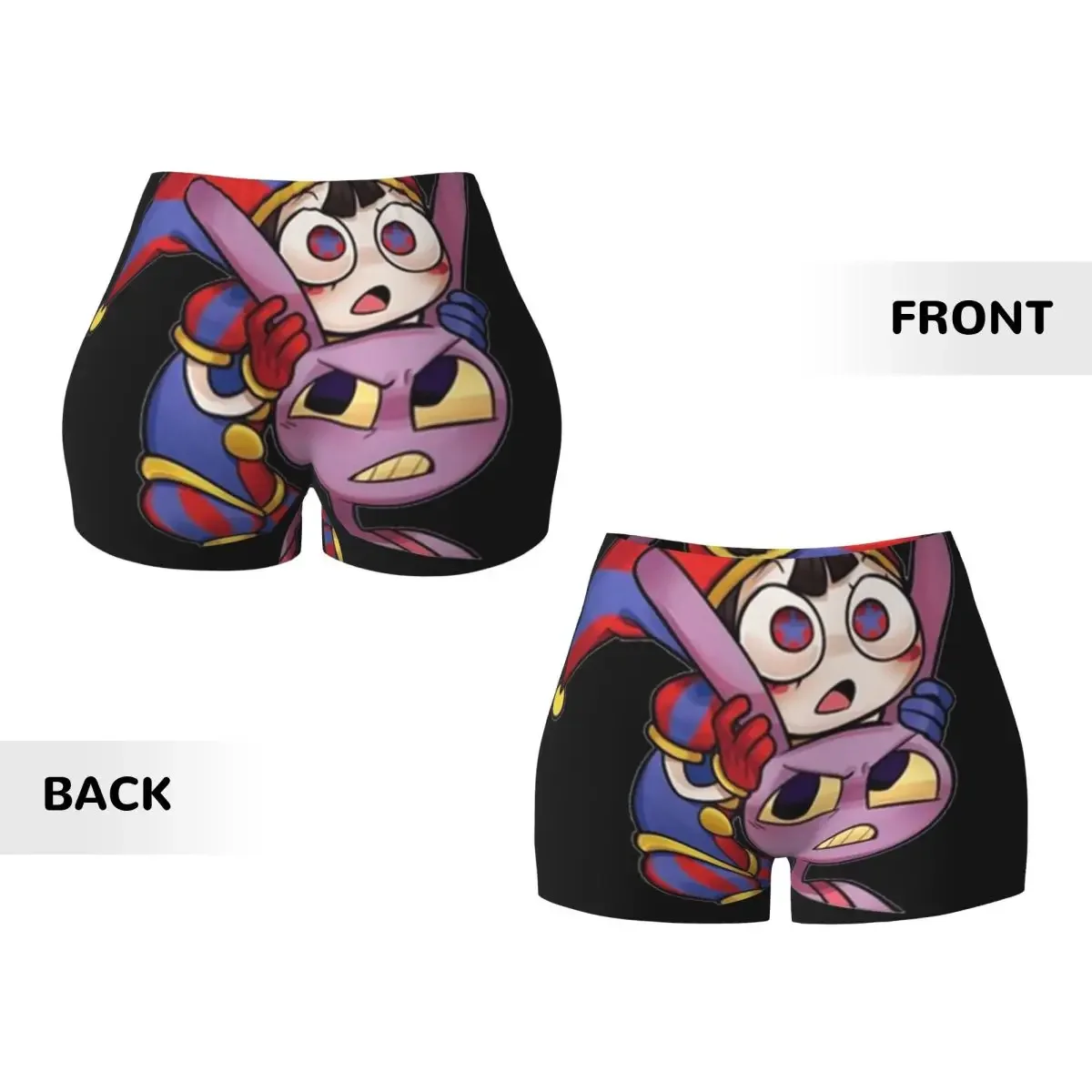 Custom Pomni Tadc Jax The Amazing Circus Yoga Shorts Women Gym Workout Running Athletic Volleyball Biker Shorts
