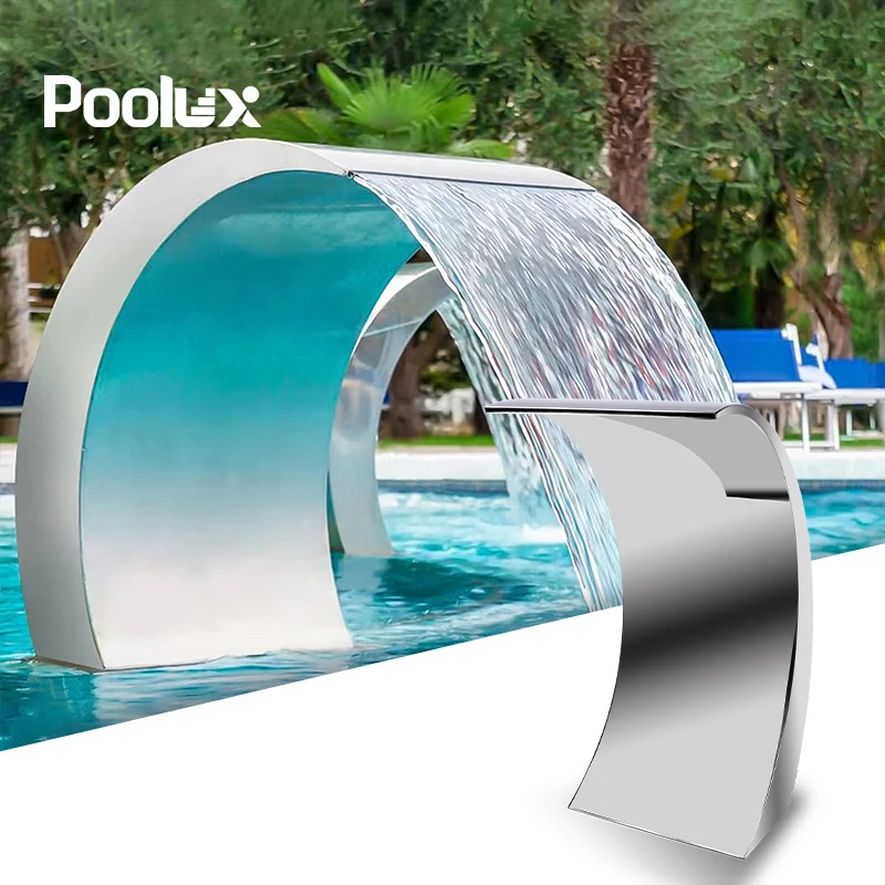 

316ss Curved Hook Power Spray Curtain Swimming Pool Waterfall