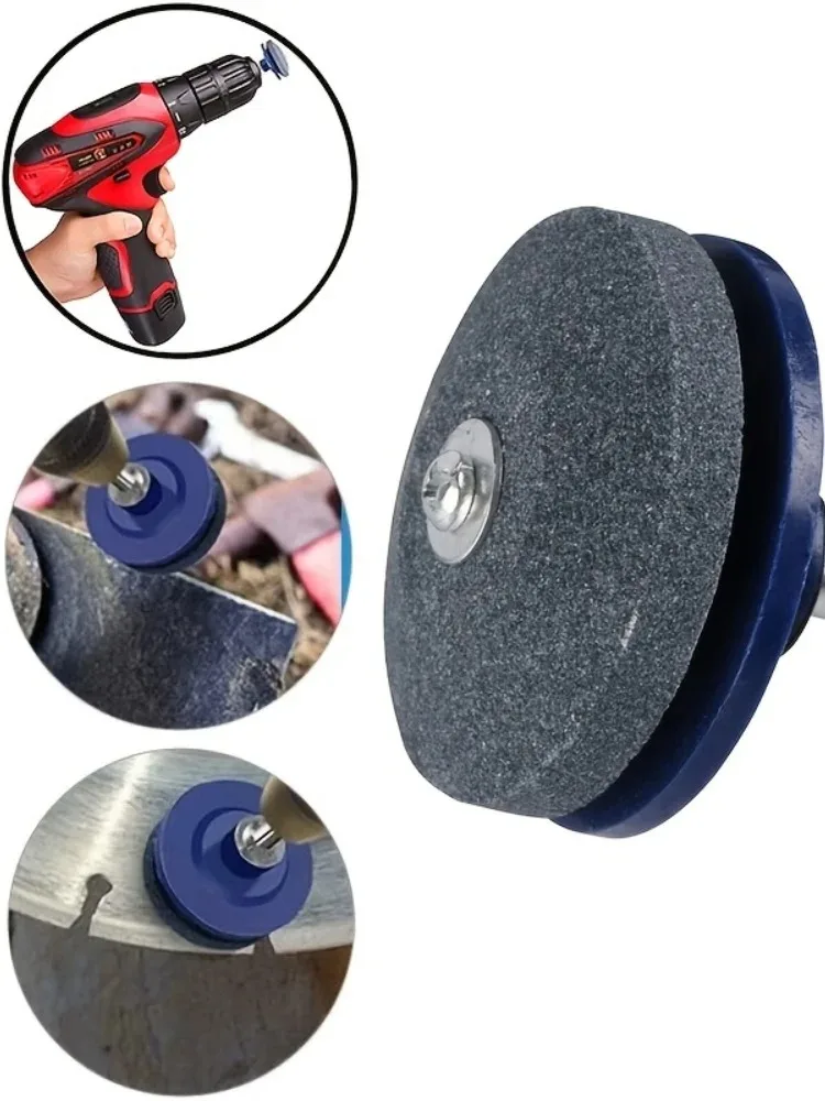 Electric Lawn Mower Sharpener Wear-Resistant Grinding Head with Whetstone Sander for Home Garden Tool Maintenance