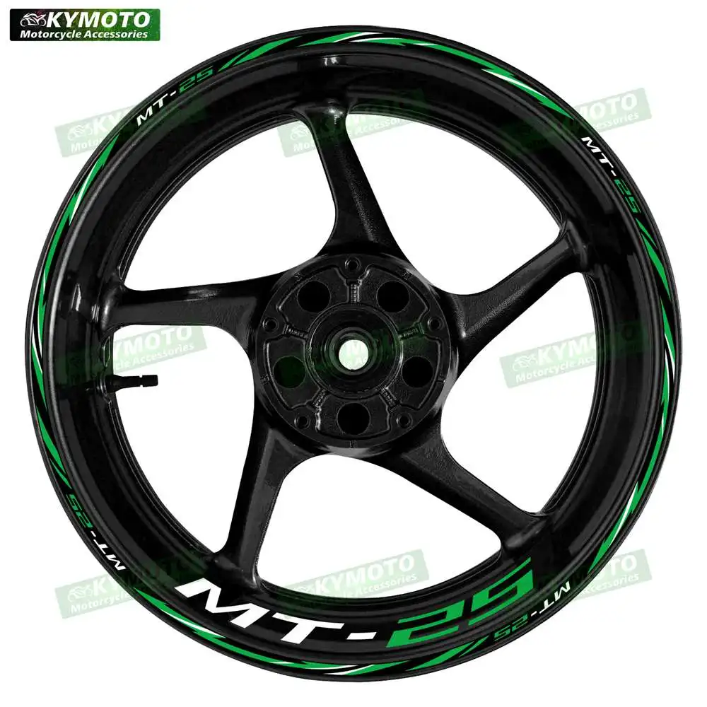 

For Yamaha MT-25 MT25 reflective motorcycle wheel sticker 17 inch rim stripe decal off-road fairing accessories decoration