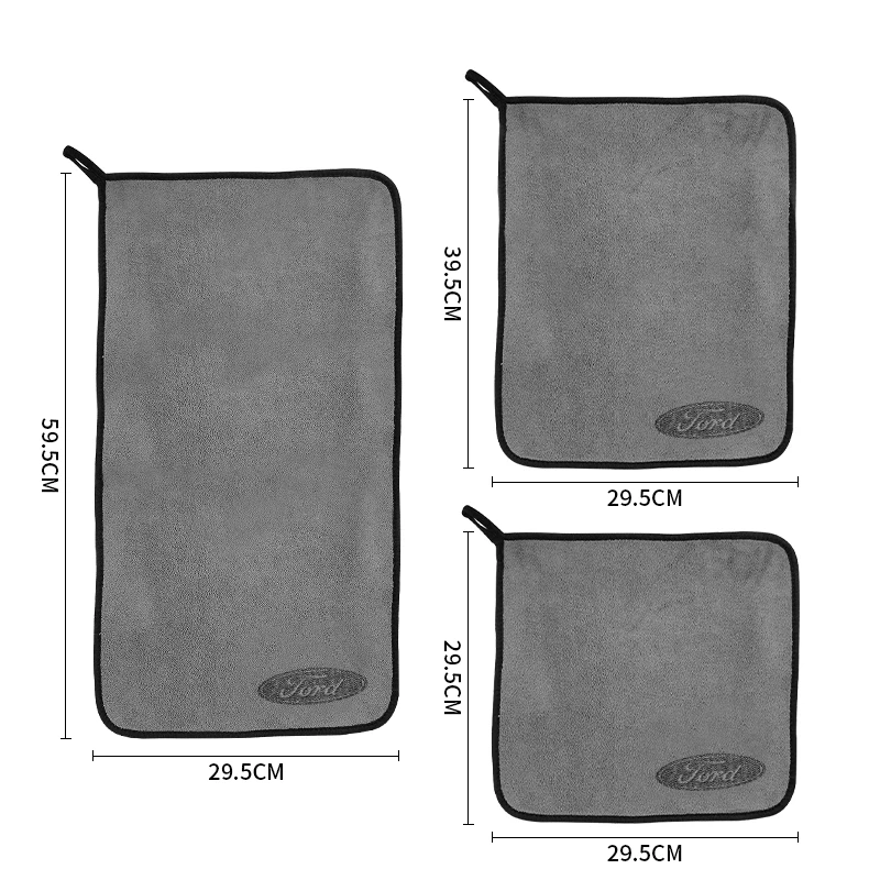 Microfiber Towel Car Cleaning Drying Cloth Car Wash Towel Auto Accessories For Ford Focus mk4 Ranger 2 3 Edge S-MAX Fiesta Fusio