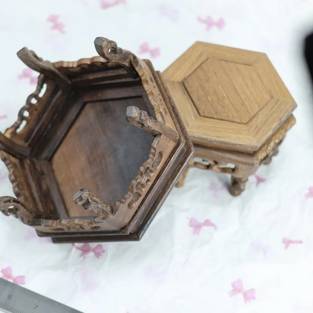 Retro Wooden Table Pedestal Crafts Wine Coffee Tea Sets Base Vase Flower Pot Bonsai Decorative Shelves Buddha Fish Tank Stand