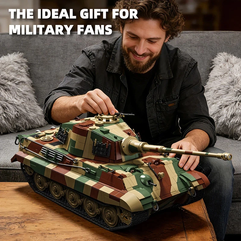 7261PCS MOC Military Affairs Tank Model Building Block Technical Famous Large Heavy Tank Vehicles Brick Educational Toys Gifts