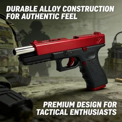 Black G17 Alloy Toy Gun Fires Plastic Bullets Long Range Great Power Best Gift for Kids' Birthdays