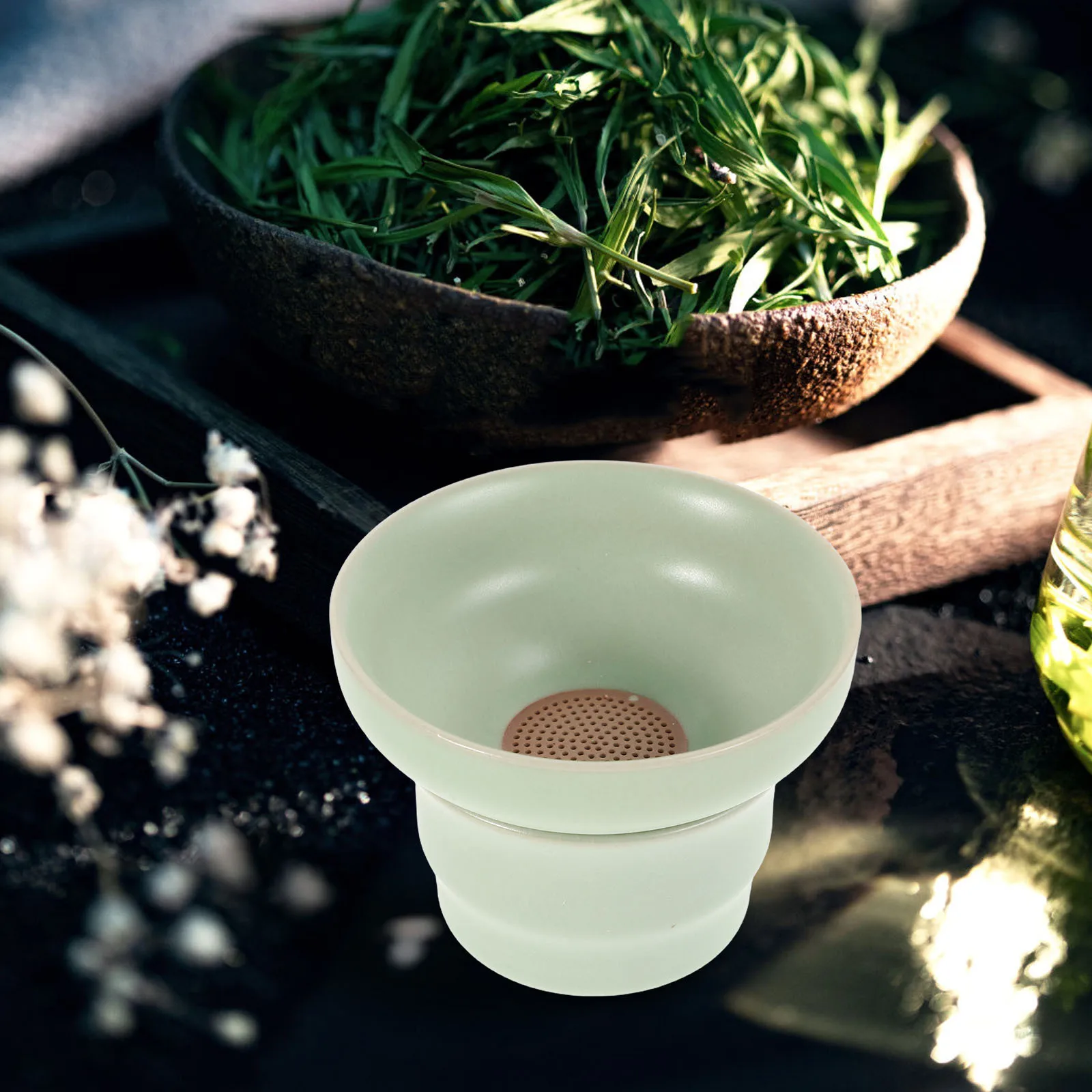 

Tea Filter Strainer Set Ceramic Precision Crafted for Home Tea Setup Versatile Brewing Tool Fine Filtration Elegant Style