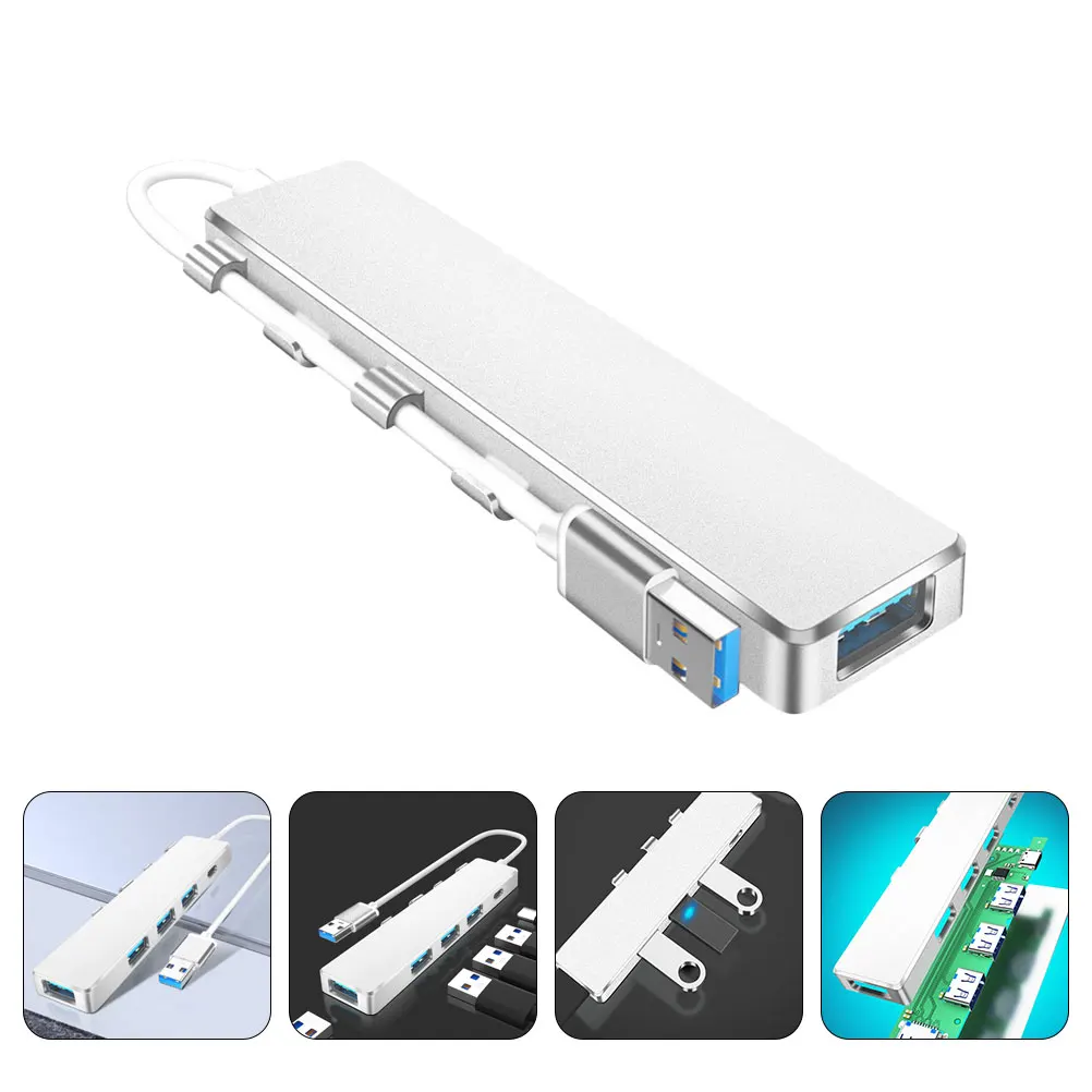 

Port USB Hub Expansion Transfer Adapters Multifunction Stainless Steel USB3.0 Data