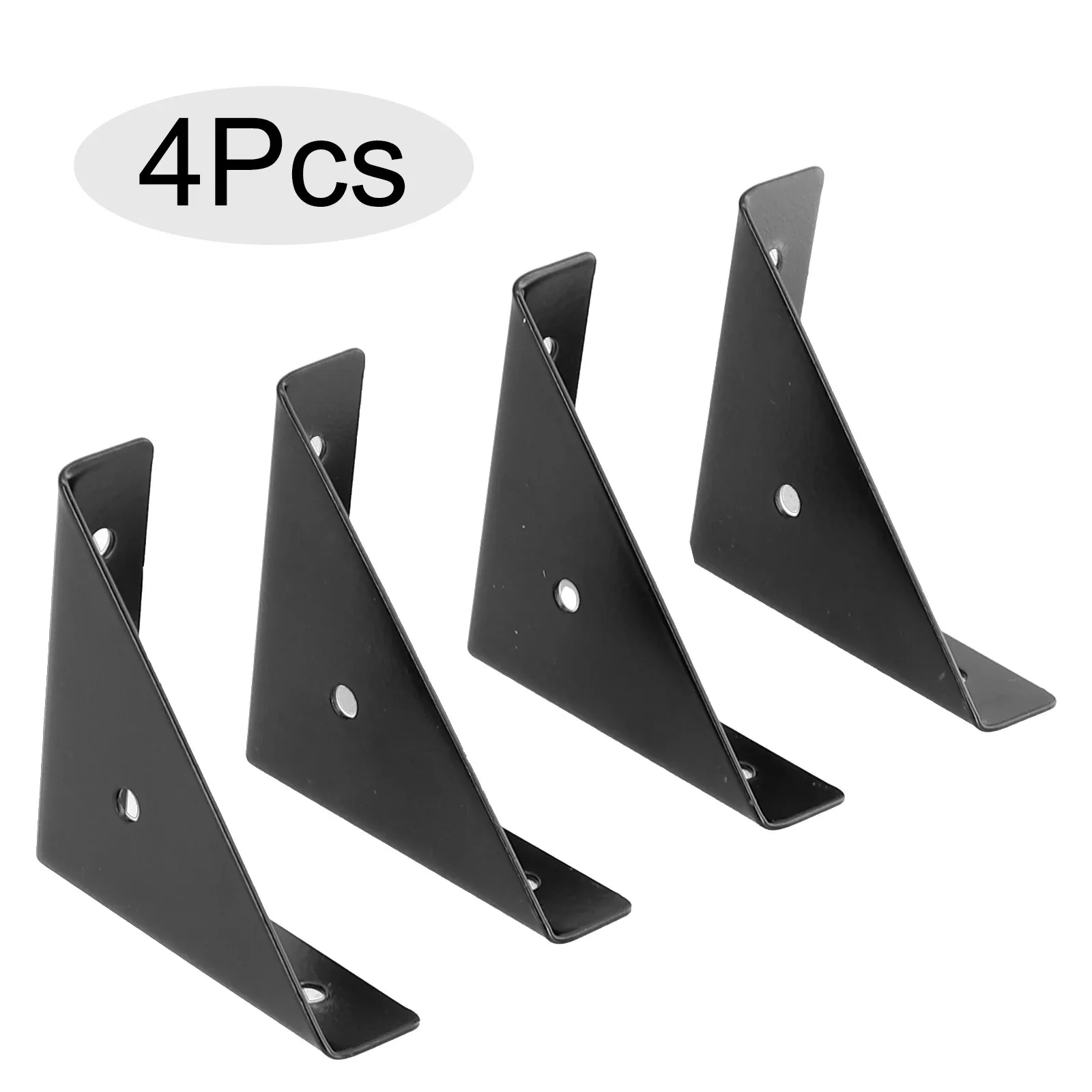 4PCS Heavy Iron Angle Corner Brackets Stand for Furniture Wood Connection Solid Fixed Support 90° Right Angle Support Angle