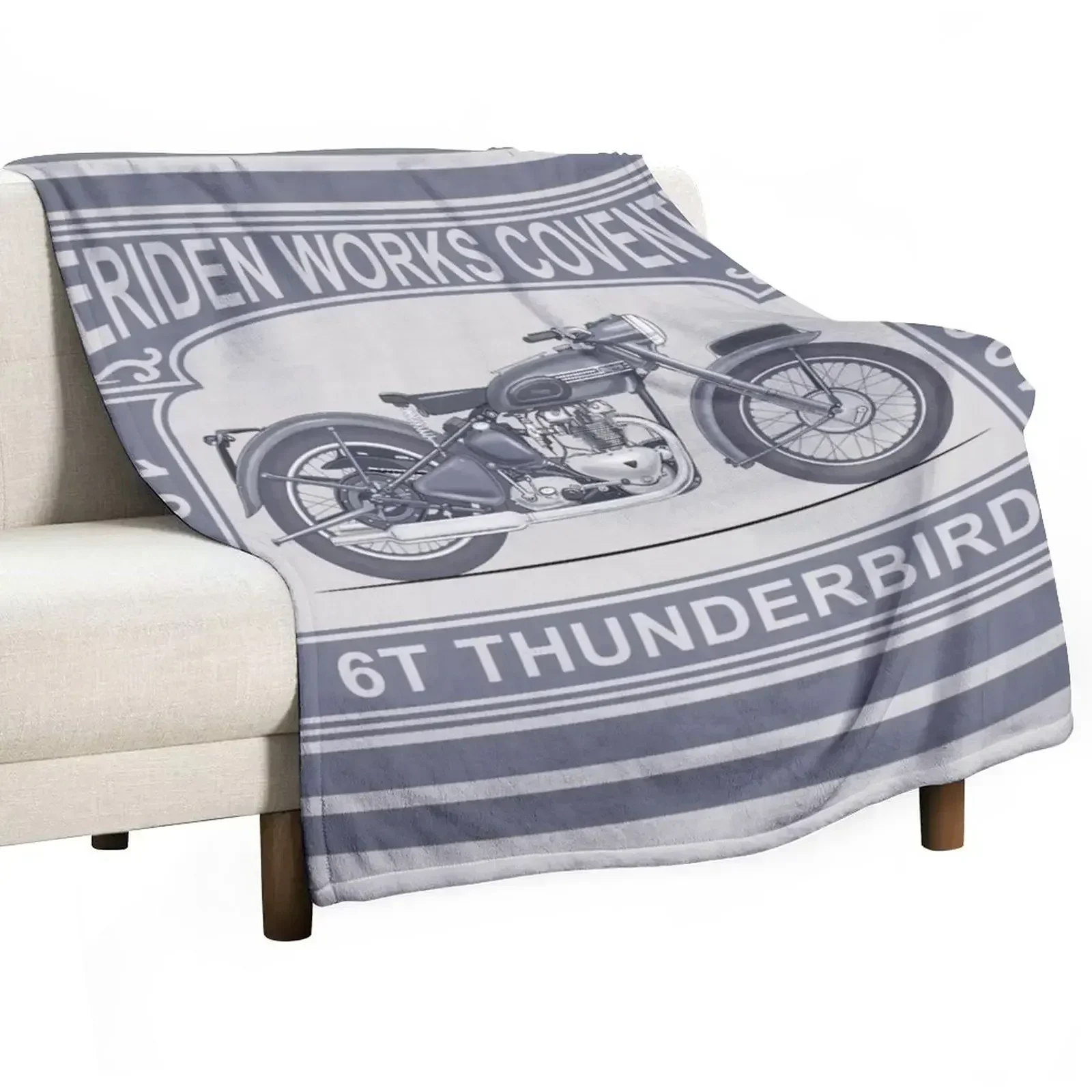 The Classic Thunderbird Motorcycle Throw Blanket Soft Blankets For Sofas Blankets