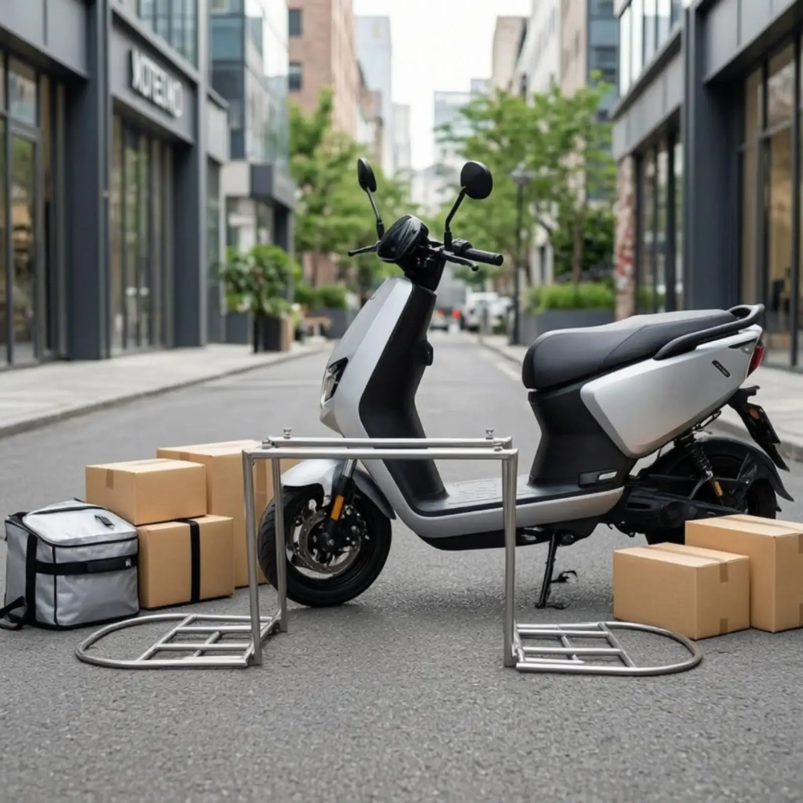 Motorcycle Cargo Rack Foldable Motorcycle Luggage Rack Heavy-Duty for Commuters