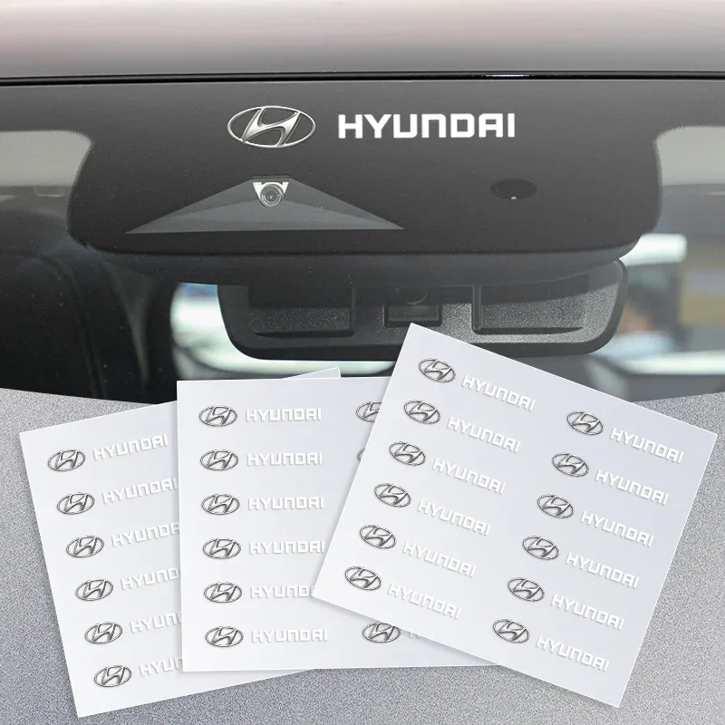 Car Stickers Car-Styling Logo Interior Decorative Accessories For Hyundai Tucson IX35 I30 I20 Kona Coupe Veloster I40 Getz