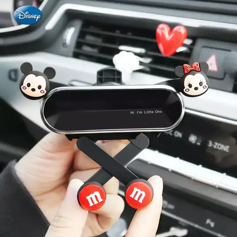

Disney Mickey and Minnie car mobile phone holder multifunctional cute cartoon car interior air outlet gravity navigation holder