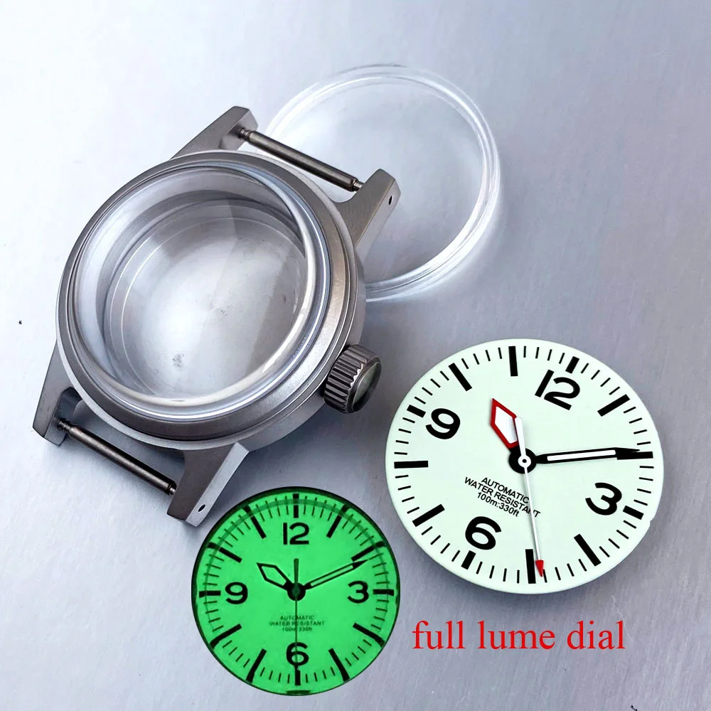 

Full Lume Dial Stainless Steel 200M Dive Watch Case 36mm Sandblast Fit NH35 NH36 ETA 2824 PT5000 Domed Sapphire Watch Parts