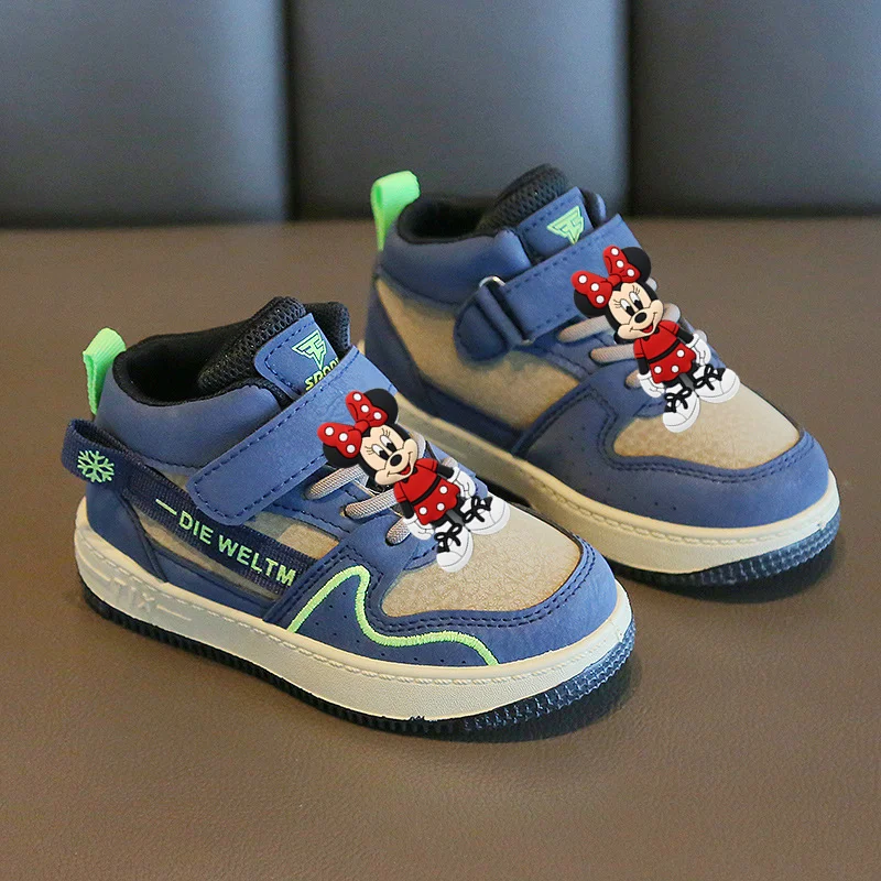 

Girls Sneakers New Spring & Fall Kids Casual Velcro Shoes Mickey Mouse Fashion Girls Student Casual Shoes