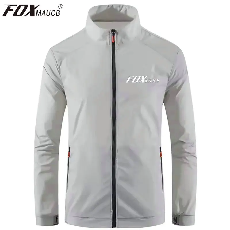 

2025 FOXMAUCB Bike Riding Breathable Clothing Men's Cycling Windproof Jacket MTB Road Downhill Mountain Waterproof Windbreaker