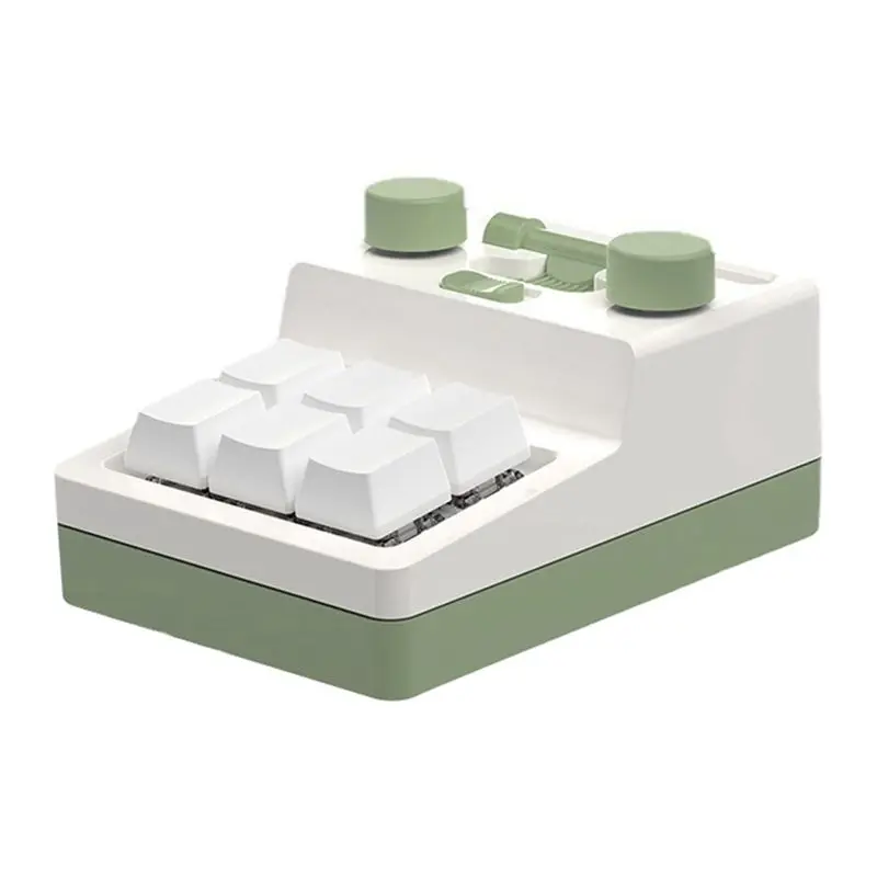 Programming Macro Custom Knob Keyboard RGB 6 Key Copy Paste Mini Button Gaming Keypad Mechanical Hotswap Macropad-ABIU