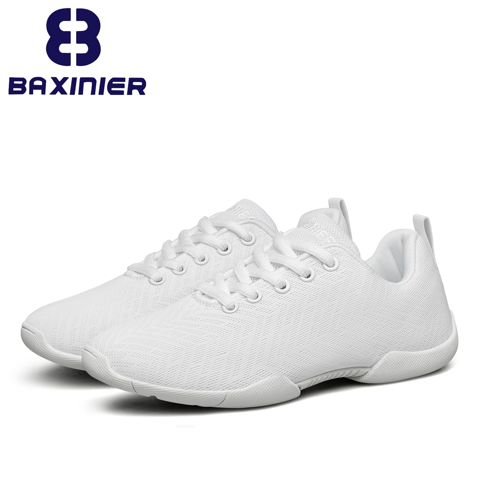 Girls White Cheerleading Shoes Lightweight Youth Cheer Competition Sneakers Kids Training Dance Tennis Walking Shoes