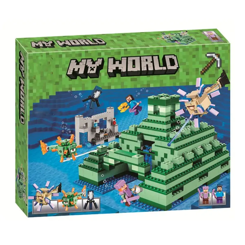 

1151pcs World Marine Monument Underwater Temple Building Blocks Puzzle MOC Assembly Toys Boys and Girls Decoration Gifts